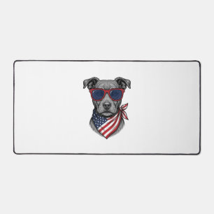 Chien Patriotique Avec Lunettes De Soleil Design D