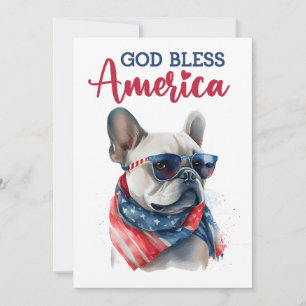 Chien Patriotique - Bouledogue Français Carte du 4