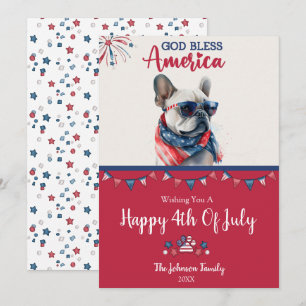 Chien Patriotique - Bouledogue Français Carte du 4