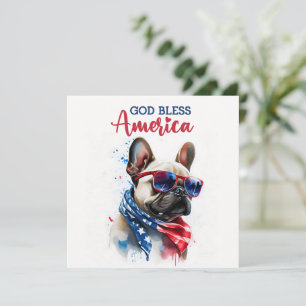 Chien Patriotique - Bouledogue Français Carte du 4