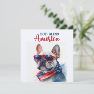 Chien Patriotique - Bouledogue Français Carte du 4