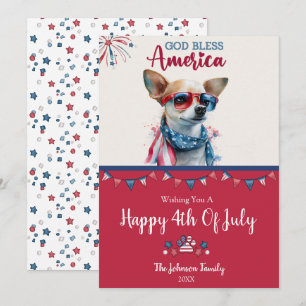 Chien Patriotique - Chihuahua Carte du 4 juillet