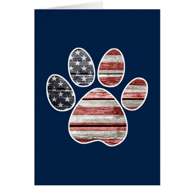Chien patriotique, empreinte de patte de drapeau (Devant)