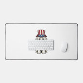 Chien Patriotique Gravure Vintage Design Vectoriel (Clavier et souris)