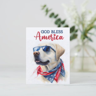 Chien Patriotique - Labrador Retriever Carte du 4 