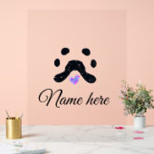 Chien patte noir animal ajouter nom texte animal p (Mariage)