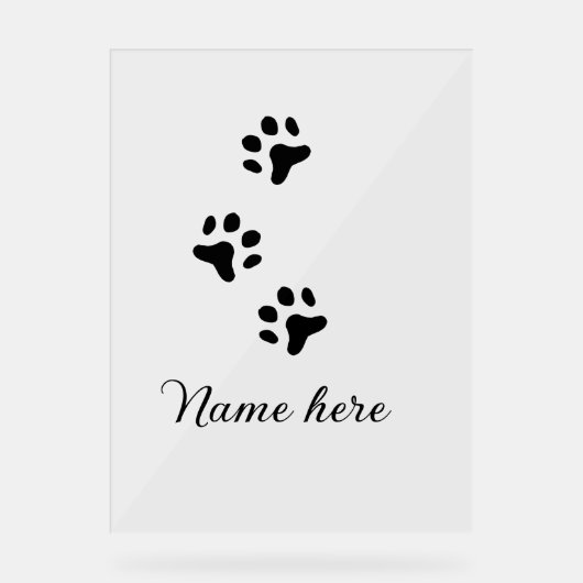 Chien patte noir animal ajouter nom texte animal p (Recto)