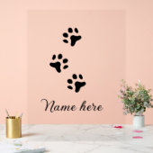 Chien patte noir animal ajouter nom texte animal p (Mariage)