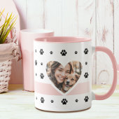 Chien Paw Pink Photo et Texte Mug