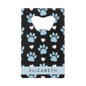 Chien Paws, Blue Paws, White Hearts, Votre Nom (Devant)