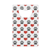 Chien Paws Et Coeurs Rouges Peinture Motif (Devant)