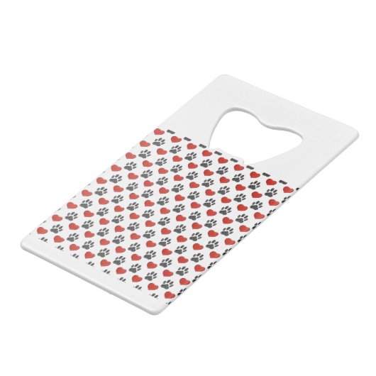 Chien Paws Et Coeurs Rouges Peinture Motif (Dos Angle)