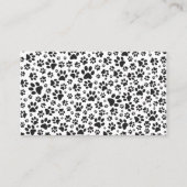 Chien Paws noir et blanc Polka Dot Carte de visite (Devant)