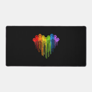Chien Paws Rainbow Heart Amoureux des chiens Gay p