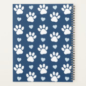 Chien Paws, White Paws, Blue Hearts, Votre Nom (Dos)