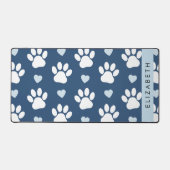 Chien Paws, White Paws, Blue Hearts, Votre Nom (Recto)