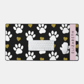Chien Paws, White Paws, Gold Hearts, Votre Nom (Clavier et souris)