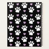 Chien Paws, White Paws, Lilac Hearts, Votre Nom (Dos)