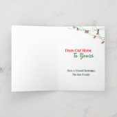 Chien Peeing Christmas Lights Carte de vacances (Couchage intérieur)