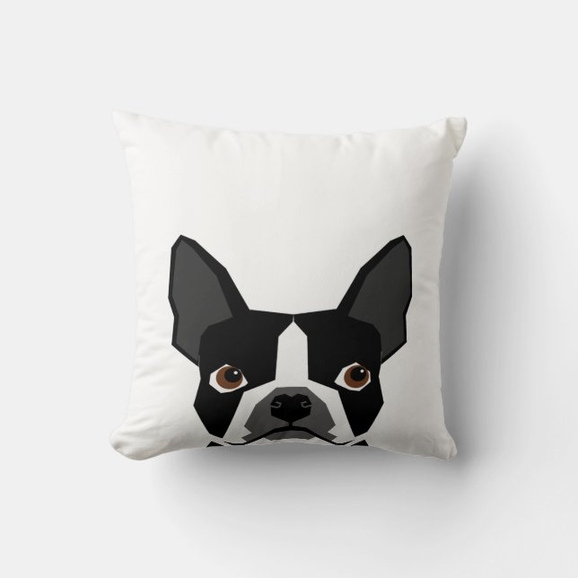 Chien personnalisé Coussin Boston Terrier animal d (Recto)