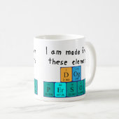 Chien Personne nom de table périodique mug (Devant droit)