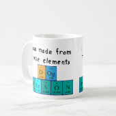 Chien Personne nom de table périodique mug (Devant gauche)