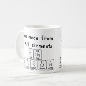 Chien Personne nom de table périodique mug (Devant gauche)