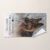 Chien photo personnalisé élégant (Serviette à main)