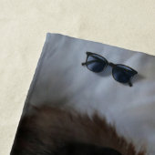 Chien Photo serviette de plage personnalisée (En situation)