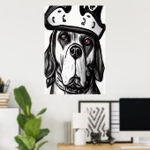 Chien pirate | AI Art Poster (Bureau à domicile)