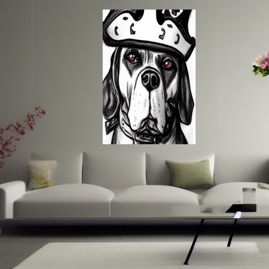 Chien pirate | AI Art Poster