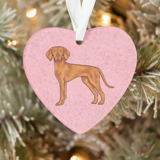 Chien Pointer Hongrois Vizsla Mignon Dessin Animé (Arbre)