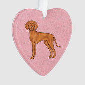 Chien Pointer Hongrois Vizsla Mignon Dessin Animé (devant)