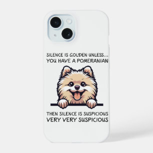 Chien Pomeranian Drôle