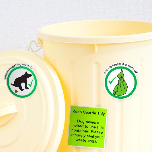 Chien Poop OK Poubelle Sticker