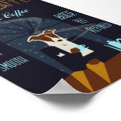 Chien Profitant Du Café Italien Poster Art (Coin)