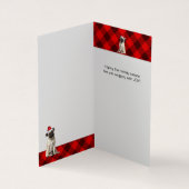 Chien Pug Vacances Plaid Rouge de Noël (Inside)