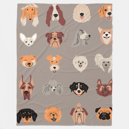 Chien Qui 60x80 polaire couverture (Devant)