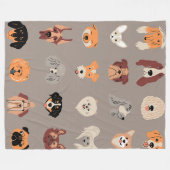 Chien Qui 60x80 polaire couverture (Devant (Horizontal))
