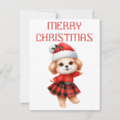 Chien qui danse - Carte de Noël (Devant)