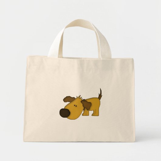 Chien reniflant mignon fourre-tout sac de courses (Devant)