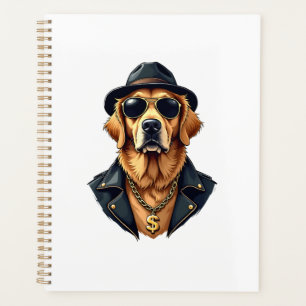 Chien Retriever Doré Vintage Cool en Lunettes de S
