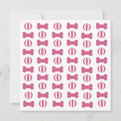 Chien rose Femme Faire-part de chien (Dos)