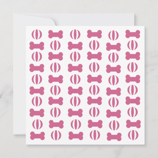 Chien rose Femme Faire-part de chien (Dos)