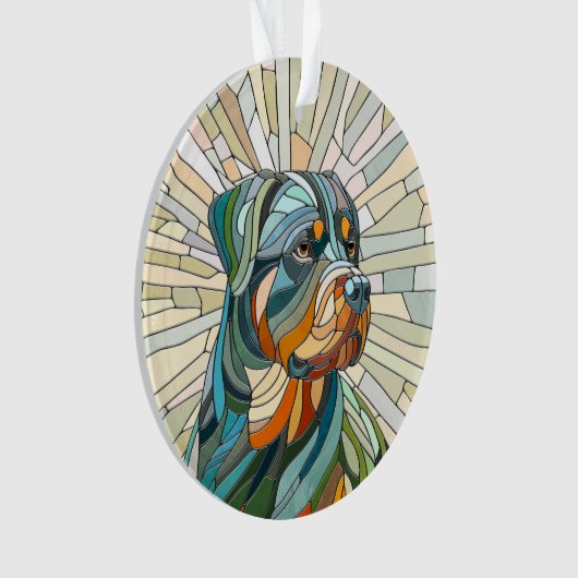 Chien Rottweiler - art de la mosaïque (devant)