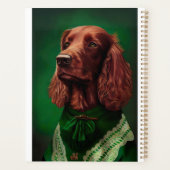 Chien rouge irlandais en robe de fête de St. Patri (Dos)