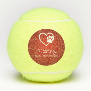 Chien Rouge Nom Balle de Tennis 'lancer, récupérer