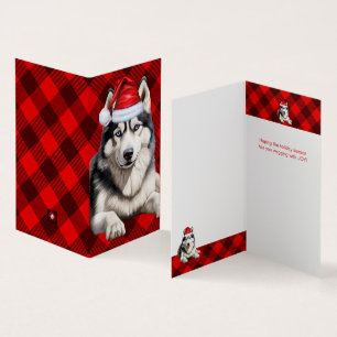 Chien roux de Noël de Noël de Noël de Husky