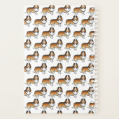 Chien Sable Sheltie avec os de chien et nom (Dos)