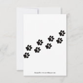 Chien se précipitant dans la neige - Carte de Noël (Dos)